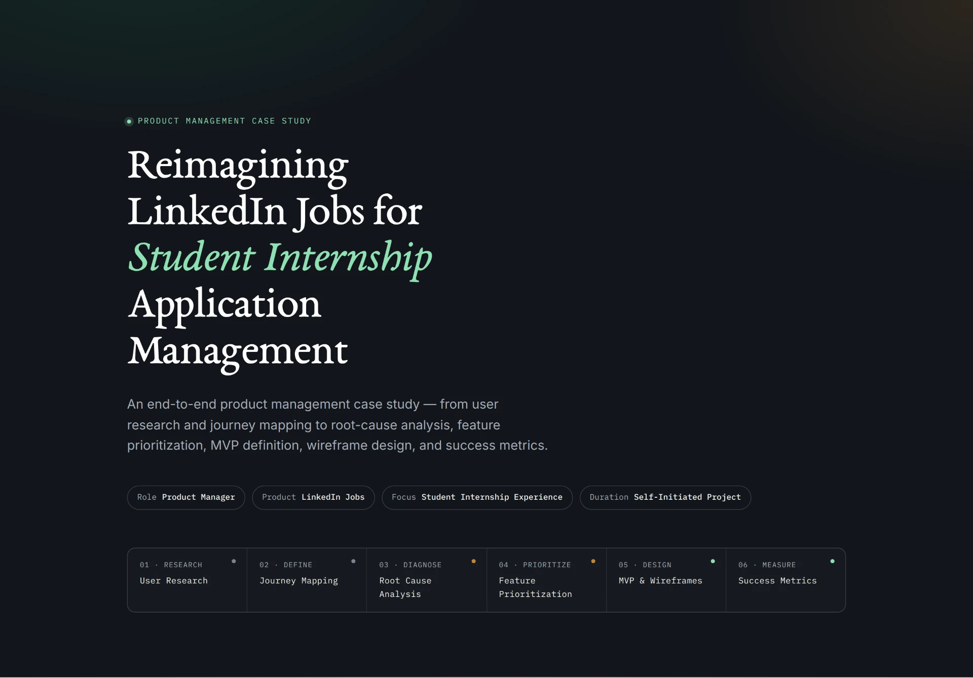 Reimagining LinkedIn Jobs for Student Internship Application Management project visual
